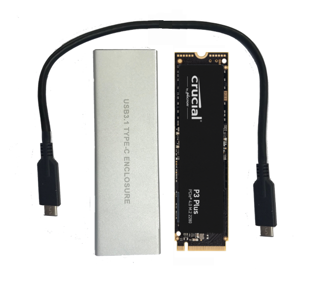 1TB Crucial P3 Plus NVME SSD with cloning kit Upgradeable