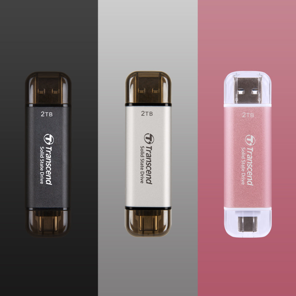 Transcend External SSD as an USB-A and USB-C drive