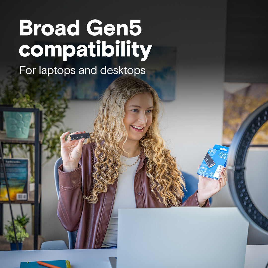 Crucial P510 1TB PCIe Gen5 NVMe M.2 SSD